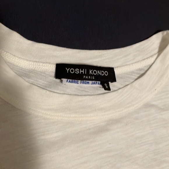 YOSHI KONDO Paris White tshirt size small. 100% cotton with see through inserts - Picture 3 of 6